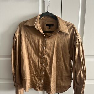 Banana Republic Tan Casual Button-Down Shirt